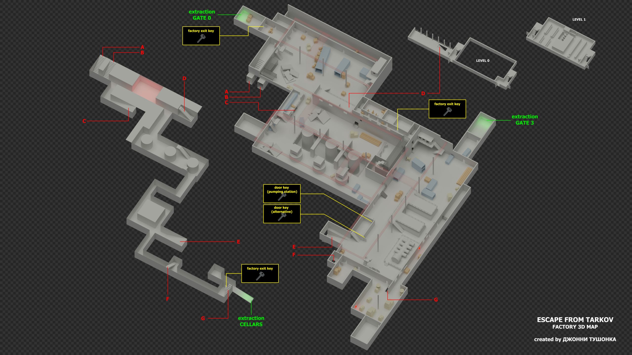 Escape from Tarkov Factory Map Guide 2020
