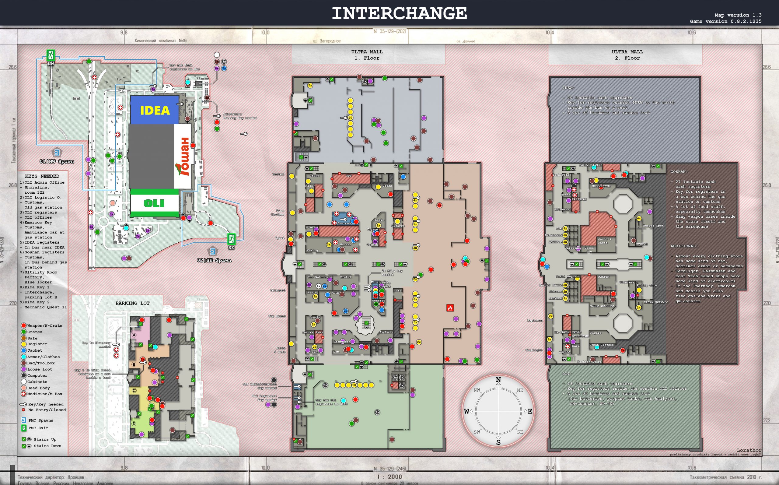 Escape From Tarkov 2020 Interchange Map