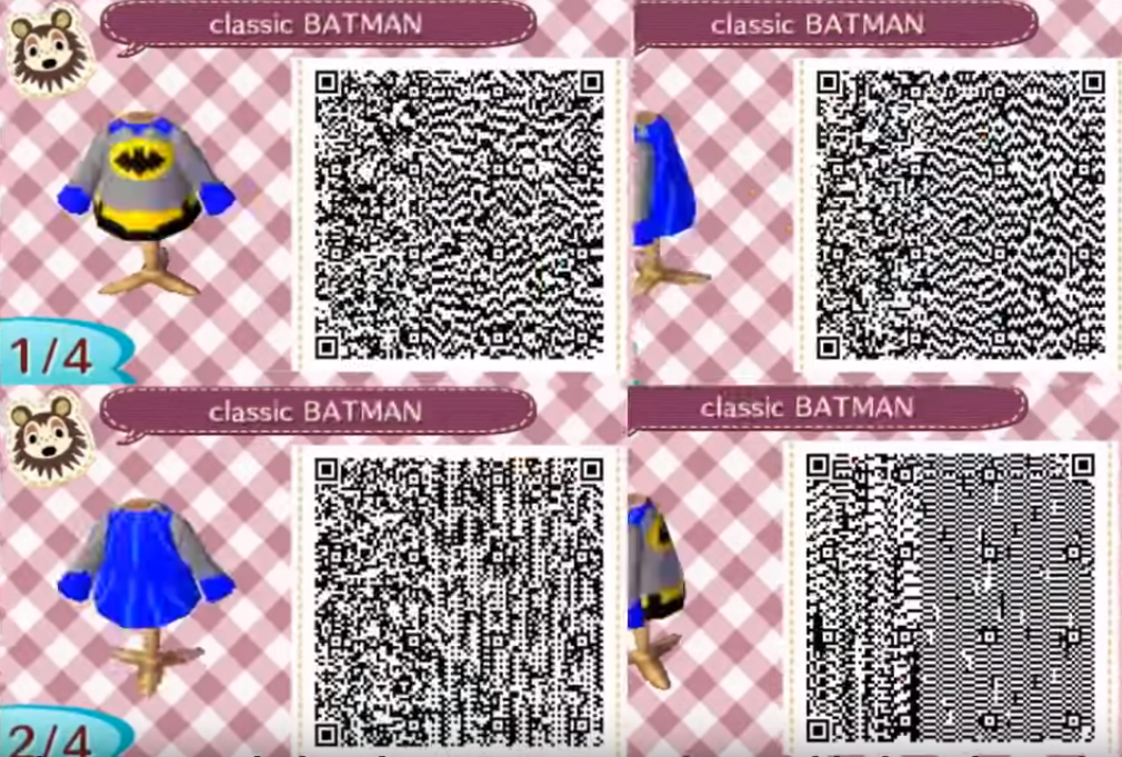 animal crossing new horizons qr codes - batman