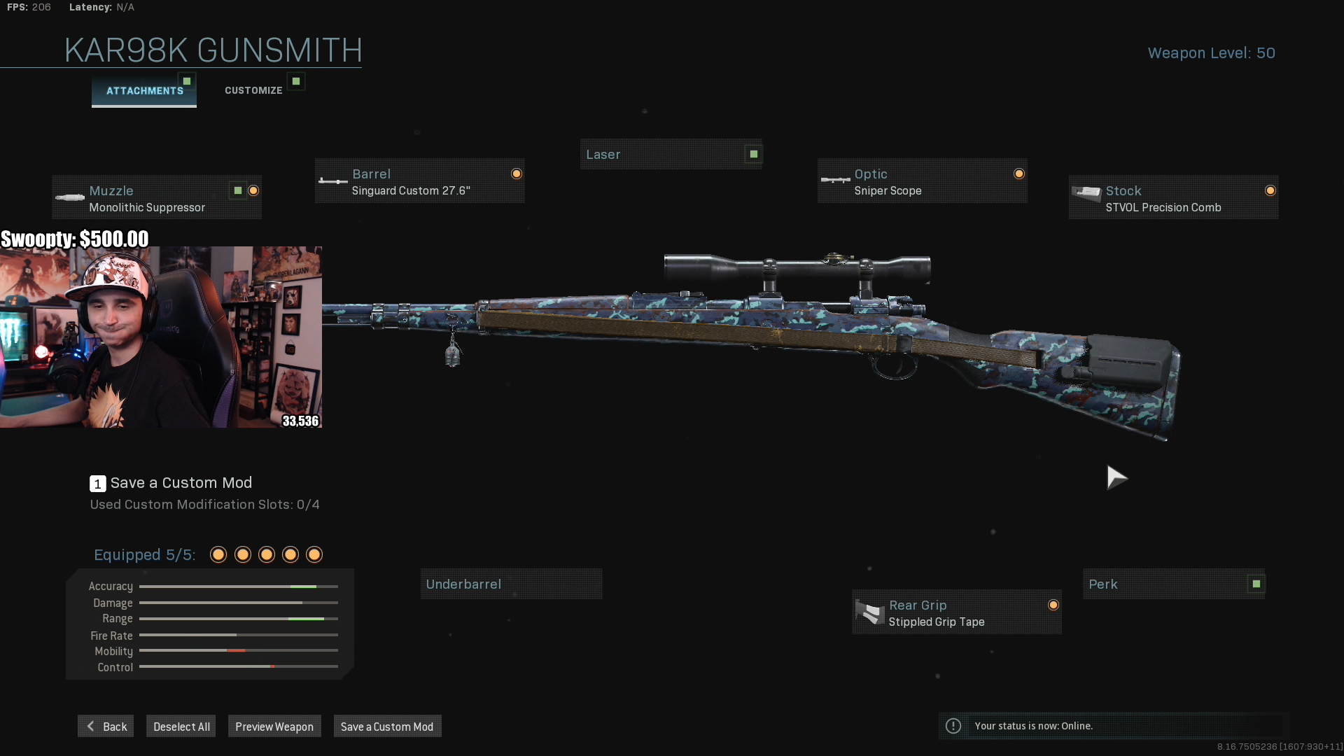 Summit1g Warzone Kar98 Loadout
