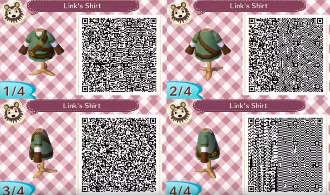 animal crossing new horizons qr codes - link shirt