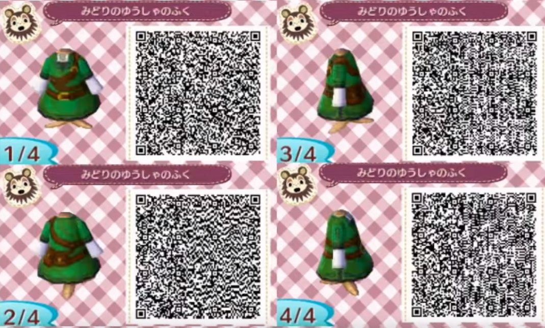 animal crossing new horizons qr codes - link's awakening dress