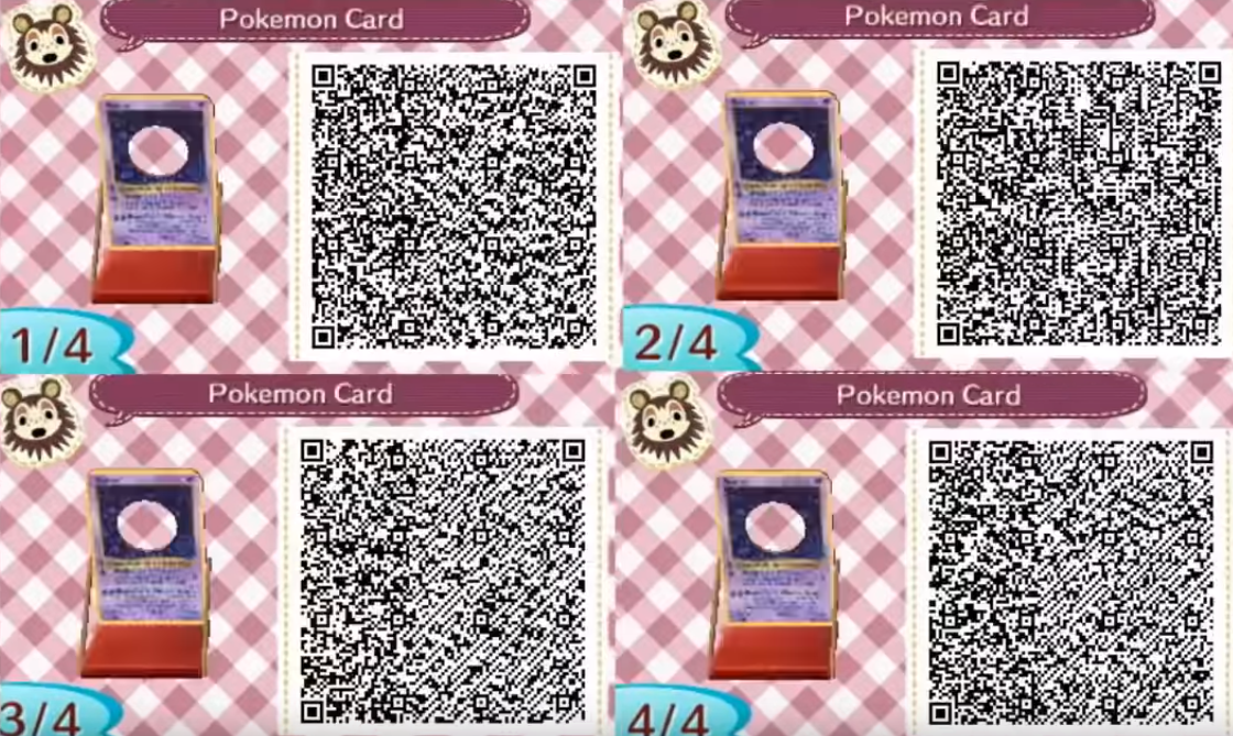animal crossing new horizons qr codes - pokemon card