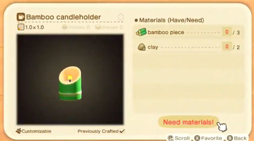 Bamboo Candleholder Recipe