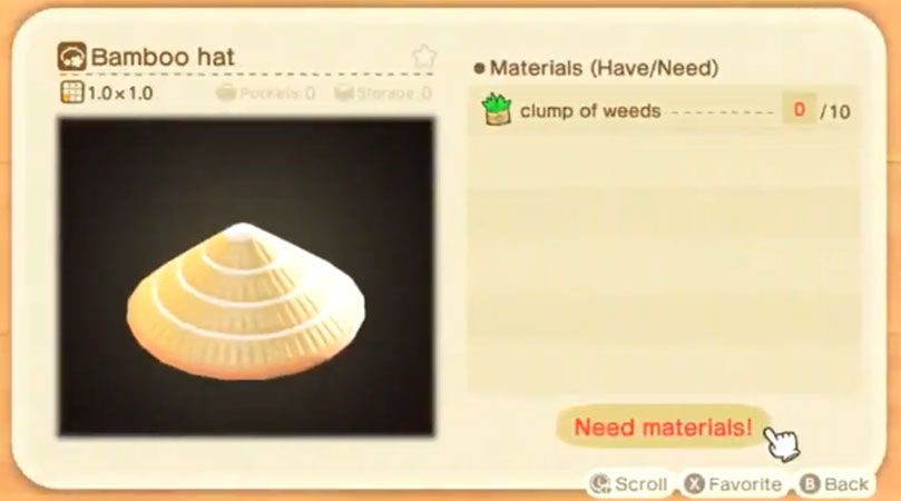 Bamboo Hat Recipe