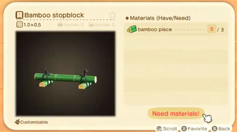 Bamboo Stopblock Recipe