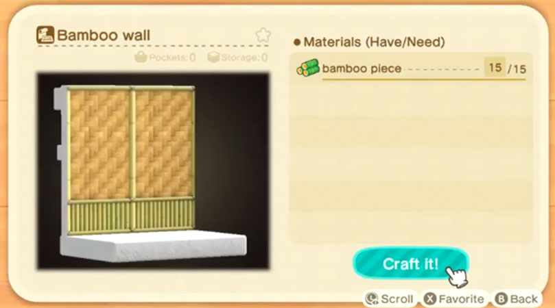 Bamboo Wall Recipe