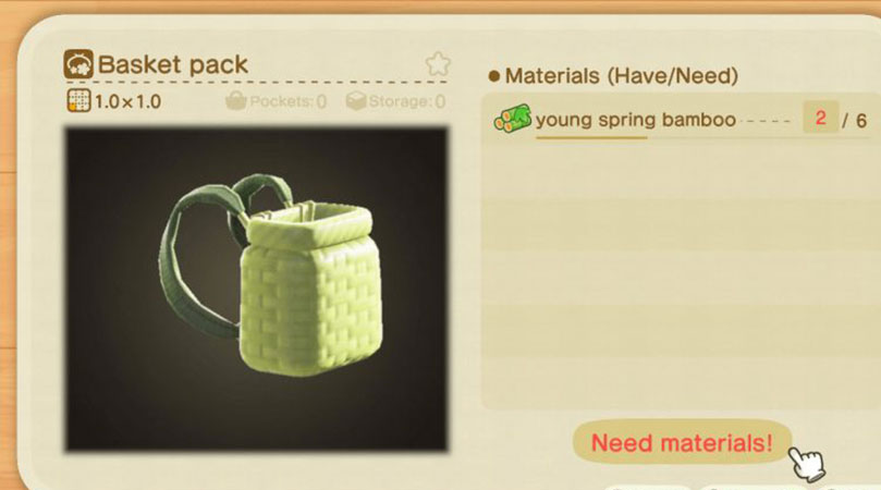 Bamboo Basket Pack Recipe