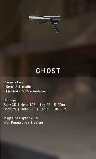 VALORANT Ghost Sidearm