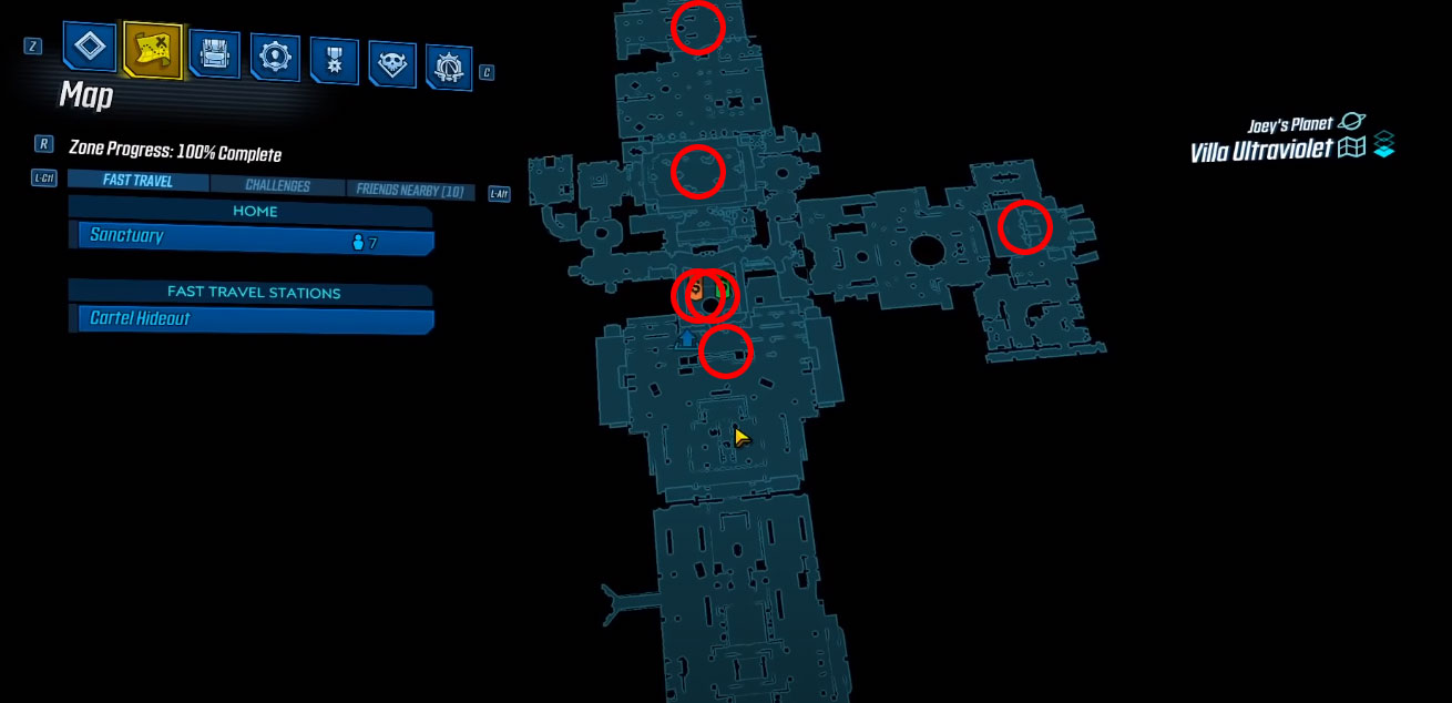 Revenge of the Cartels Underboss Locations in Borderlands 3