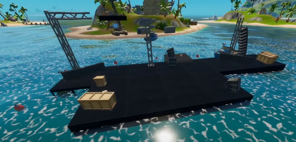 Visit Stage North of Sweaty Sands Location in Fortnite