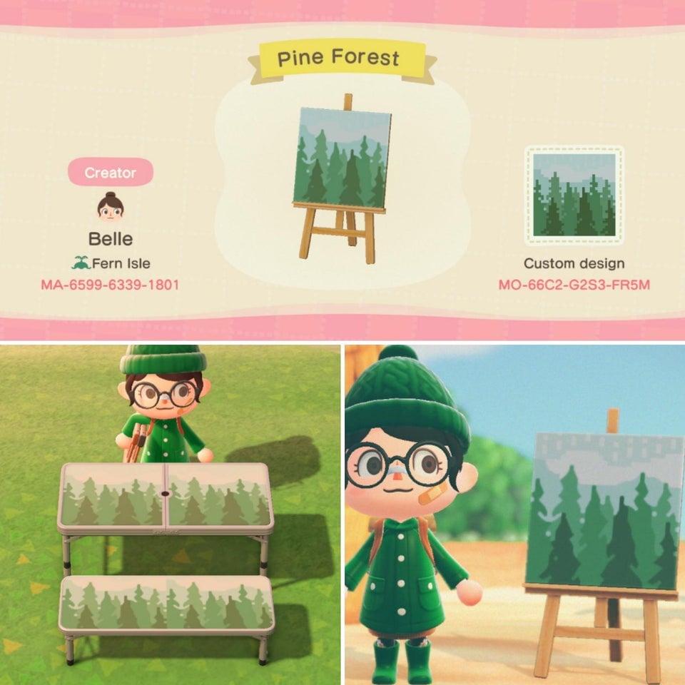 ACNH QR Codes - Pine Forest Design