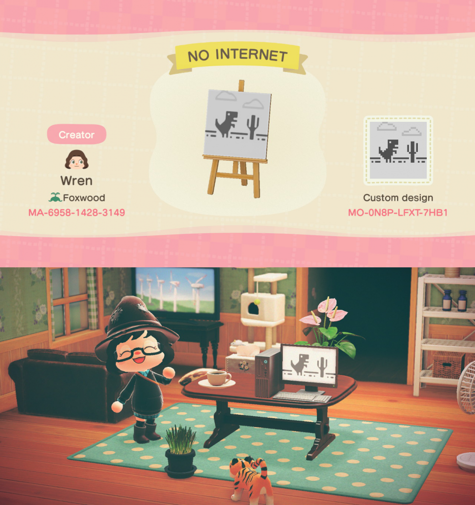 animal crossing qr codes - google chrome error page