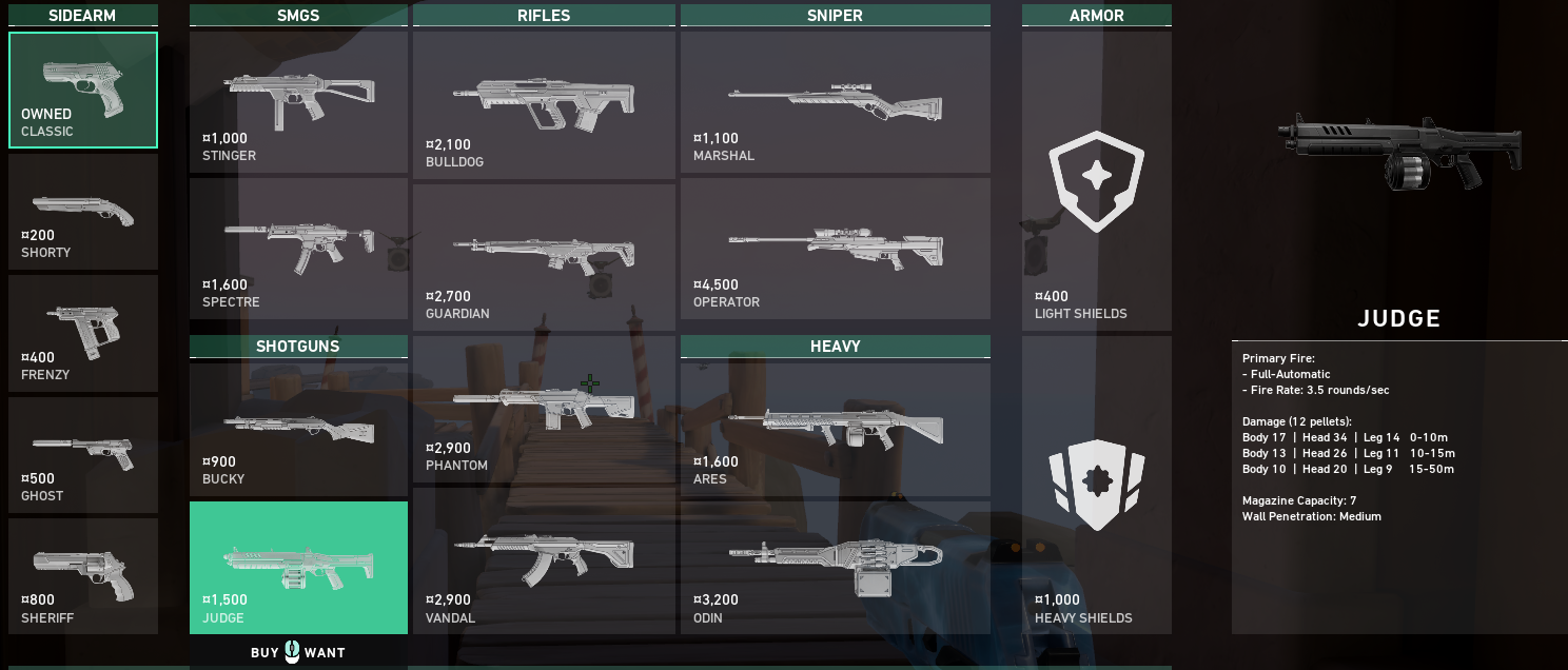 Best Valorant Weapons - Judge