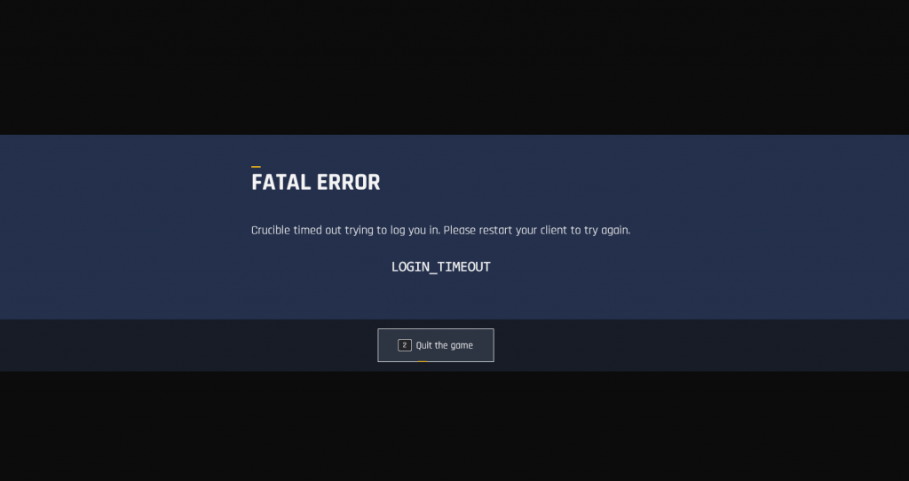 Crucible Fatal Error