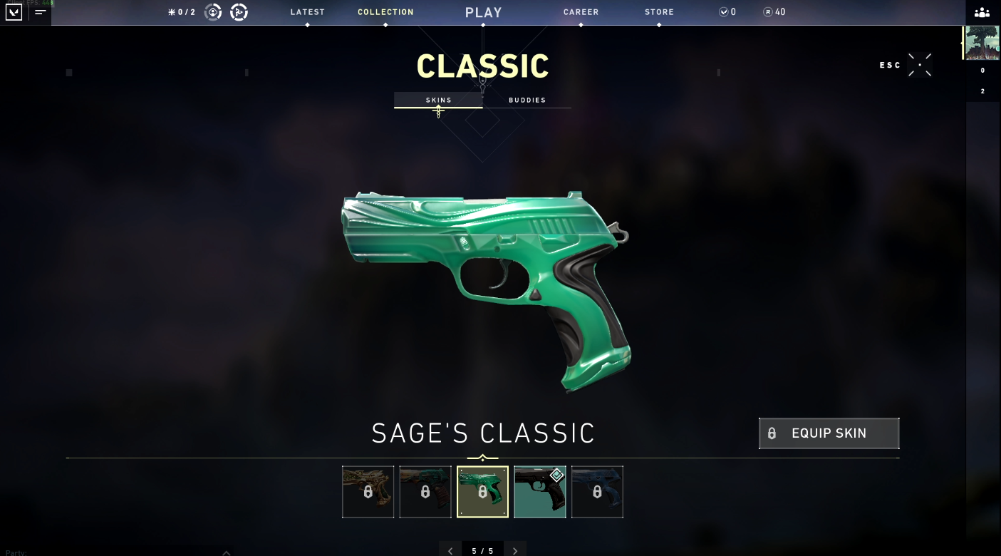 Valorant Agent Contract - Sage's Classic