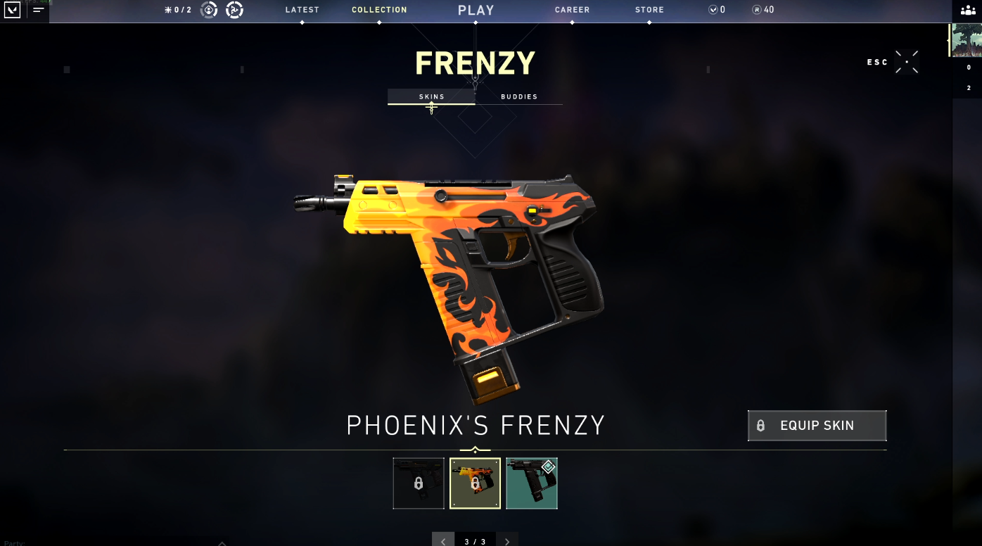 Valorant Agent Contracts - Phoenix's Frenzy Skin