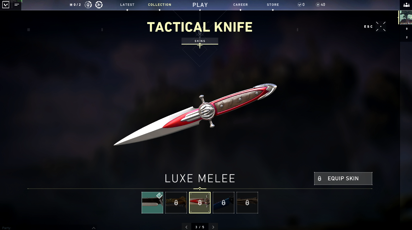 Valorant Luxe - Melee Knife Skin