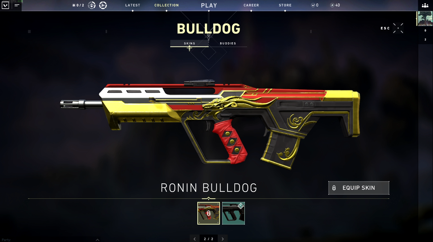 Valorant Ronin - Bulldog Skin