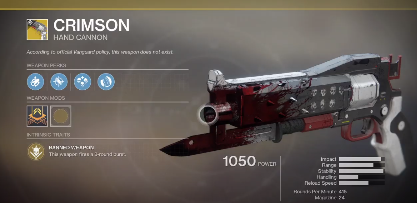 Xur June 19 - Crimson Hand Cannon