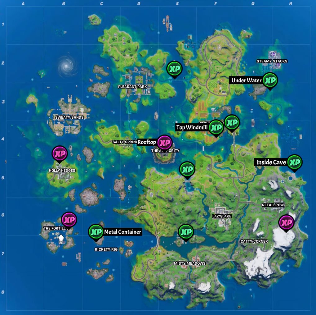 Fortnite Season 3 XP Coin Locations Week 1