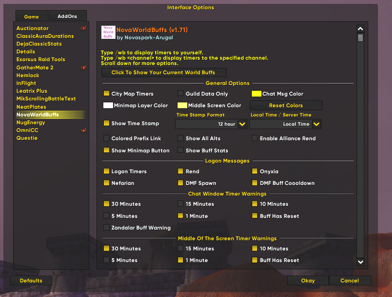 Addons | Nova World Buffs