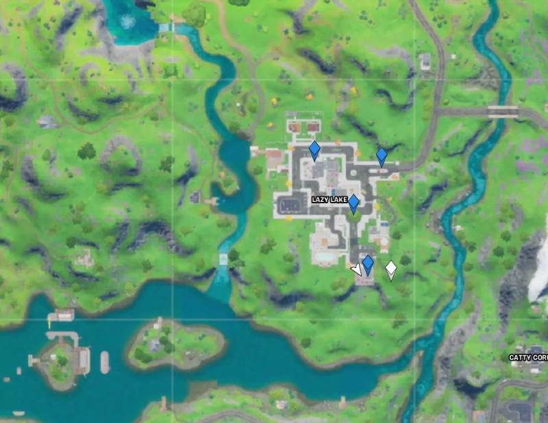 Floating Rings at Lazy Lake Location Map