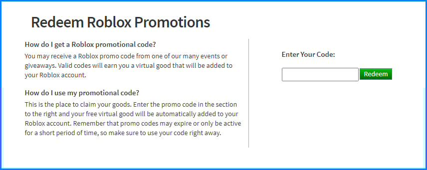 How to Redeem Roblox Promo Codes