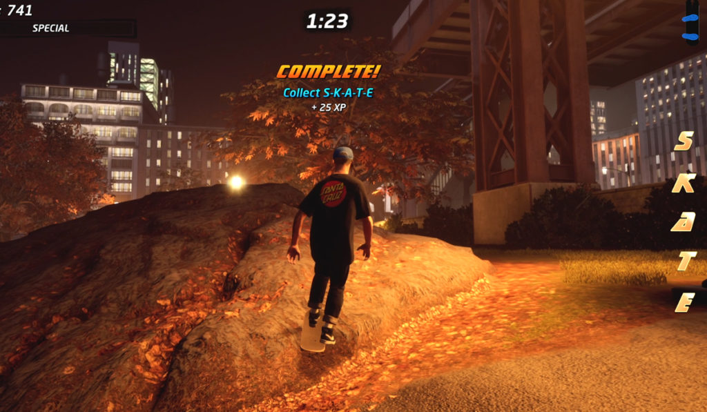 Collect S-K-A-T-E in NY City in Tony Hawk's Pro Skater 1 + 2