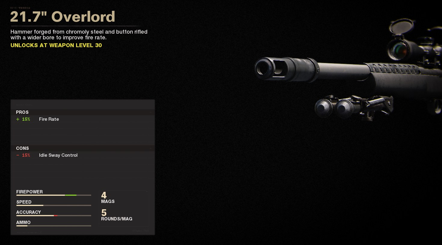 Call of Duty Cold War Pelington 703 Barrel