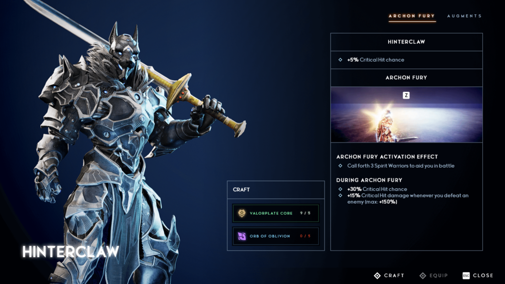 Godfall Valorplates Hinterclaw