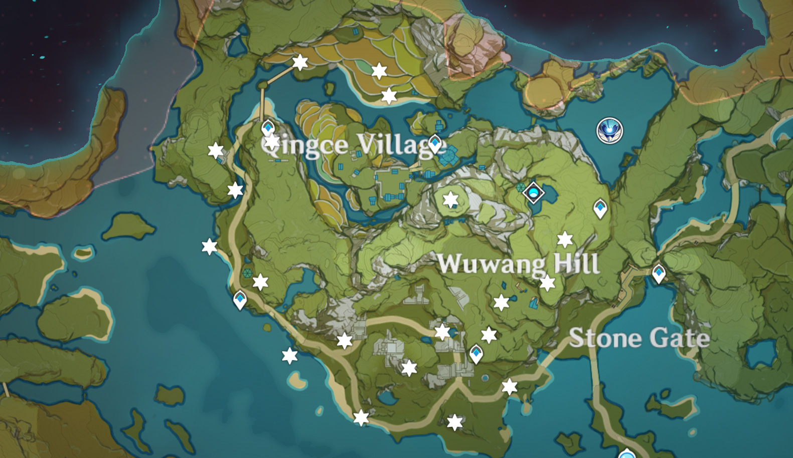 Meteorite Shard Locations - Starfell Lake - Qingce Village