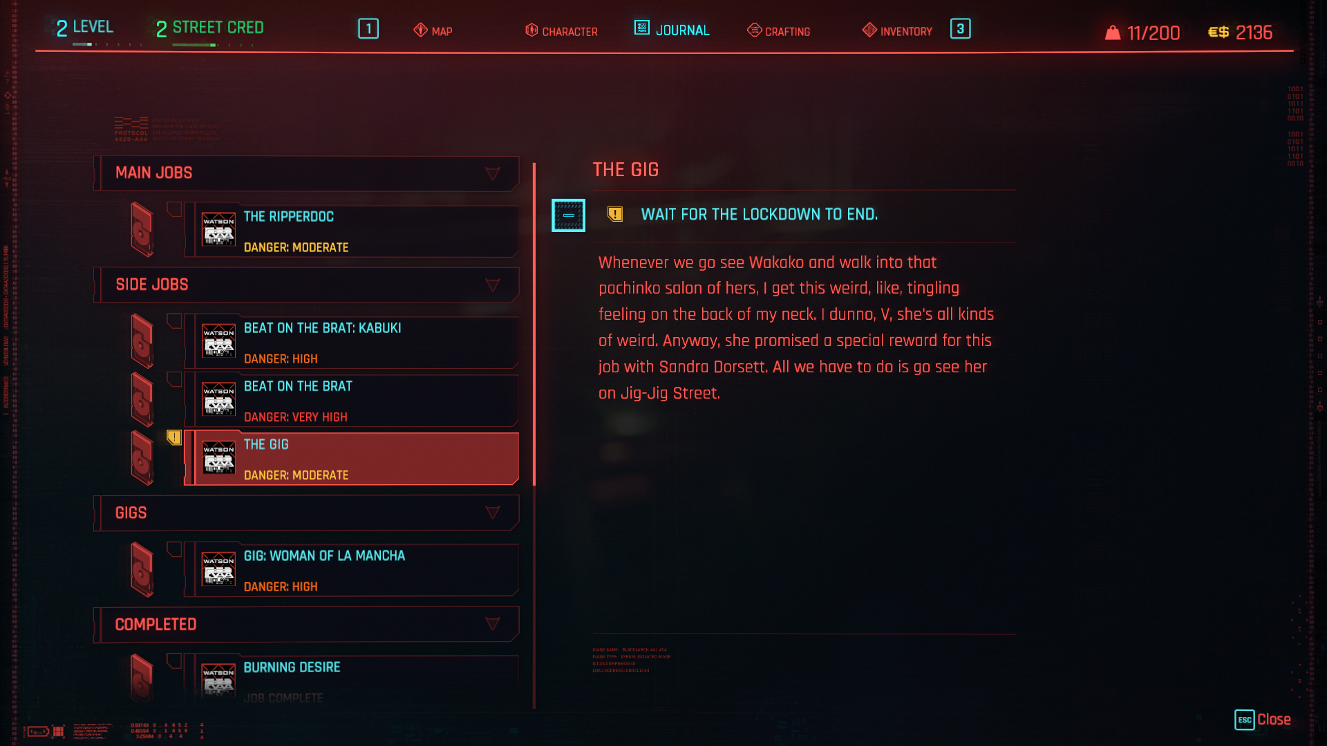 Cyberpunk 2077 The Gig