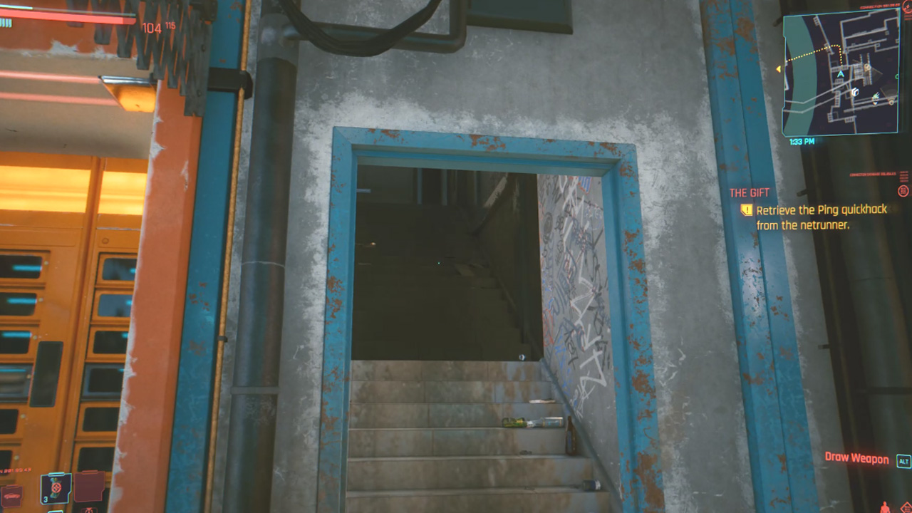 How to Complete The Gift in Cyberpunk 2077 - Stairs