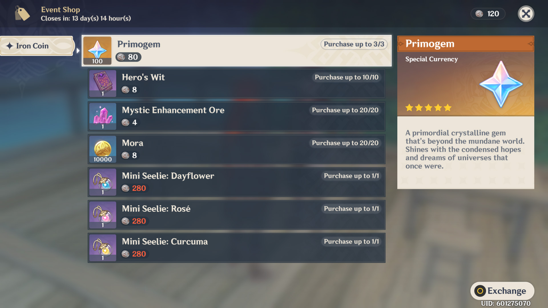 Lost Riches Event Shop