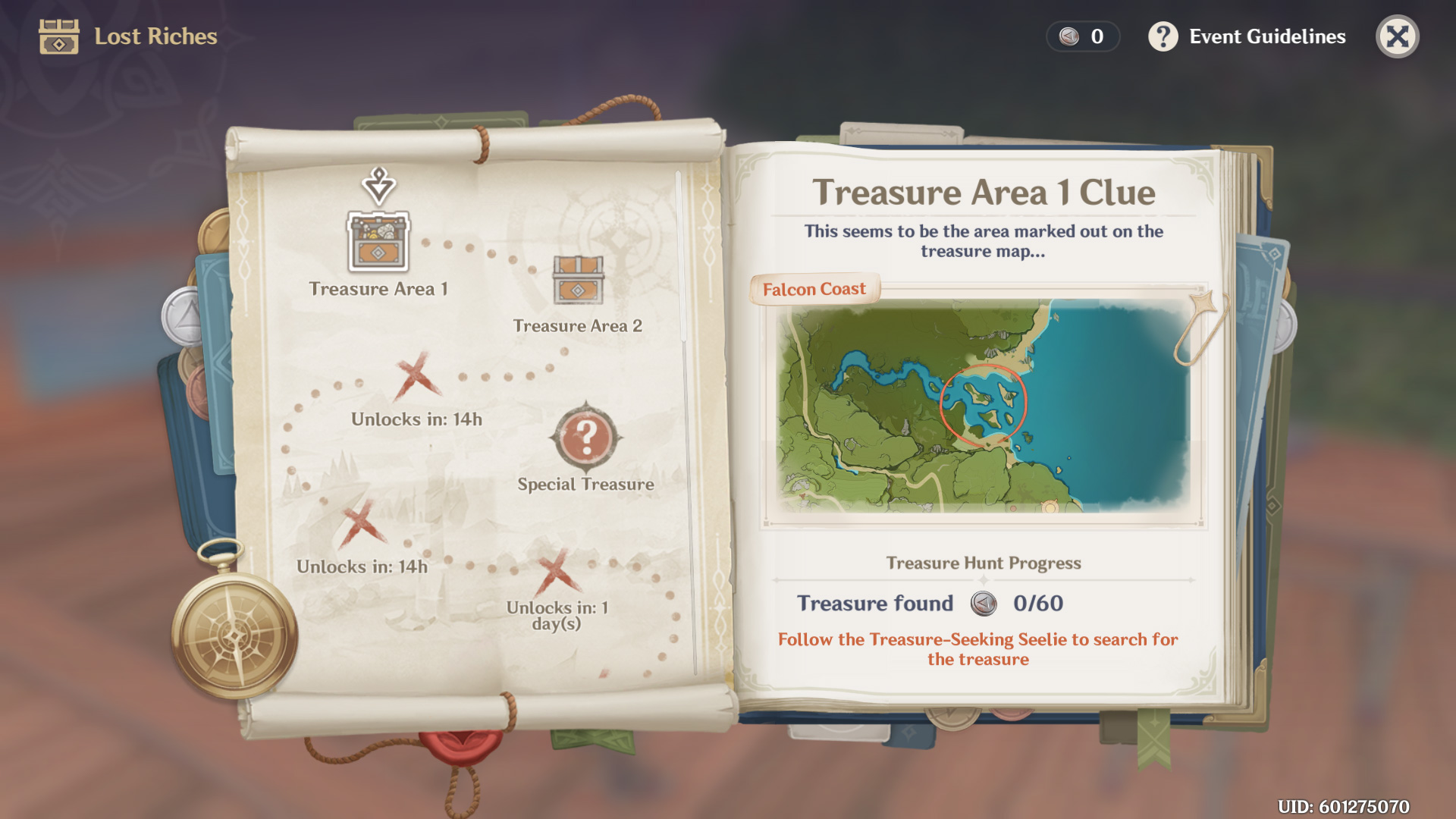 Genshin Impact Lost Riches Treasure Area