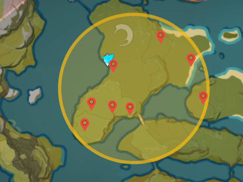 Genshin Impact Lost Riches Treasure Area 14 Locations in Mt. Aozang