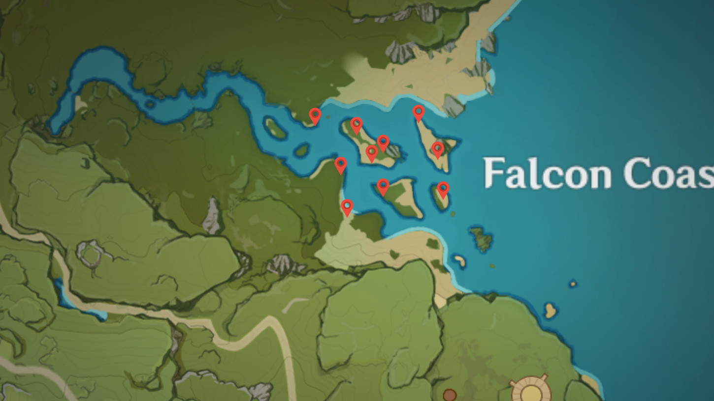 Lost Riches Treasure Area 1 - Falcon Coast - Genshin Impact