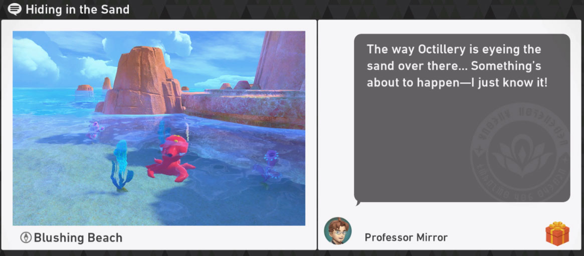 New Pokemon Snap Blushing Beach Day Requests - Hiding in the Sand