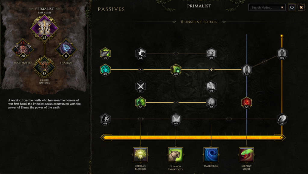 Last Epoch Druid Builds: Machine Gun Spriggan (0.8.2e) Passives - Primalist