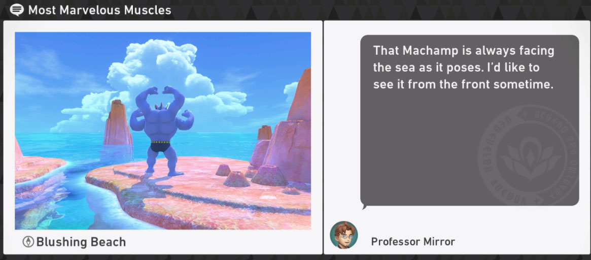 New Pokemon Snap Blushing Beach Day Requests - Most Marvelous Muscles