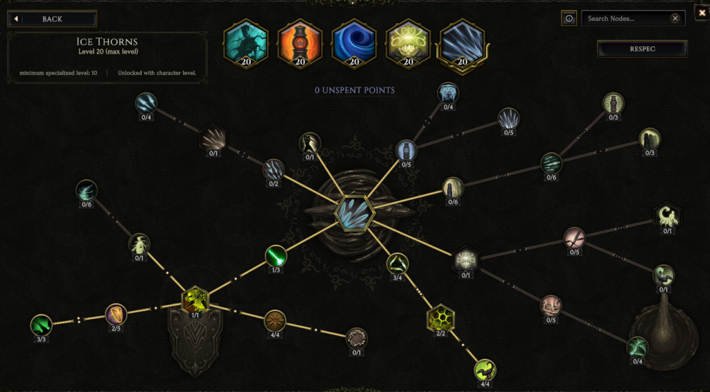 Last Epoch Druid Builds: Machine Gun Spriggan (0.8.2e) Skills - Ice Thorns