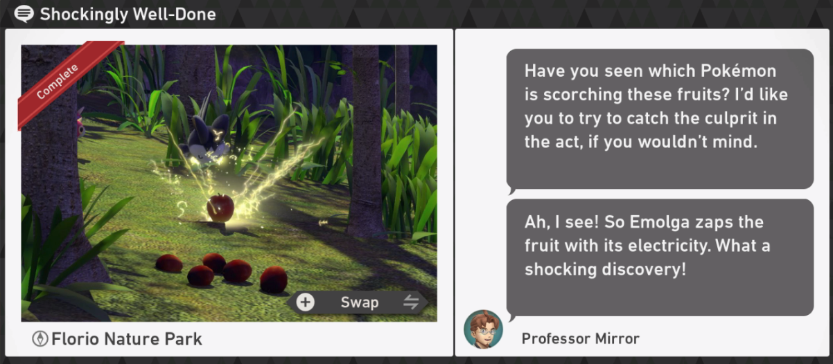 New Pokemon Snap - Florio Nature Park Day Request - Shockingly Well-Done