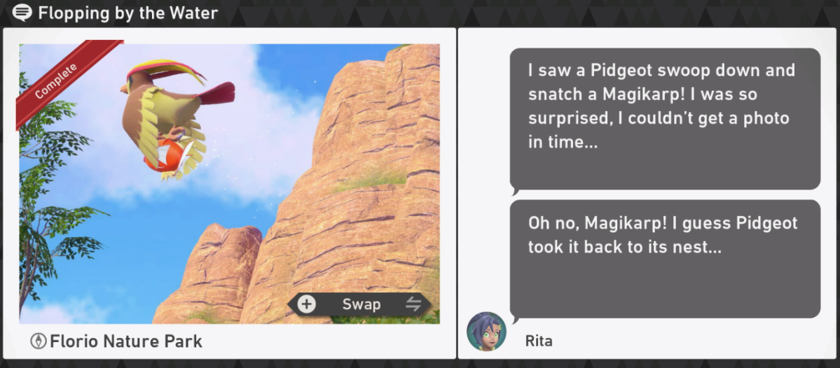 New Pokemon Snap - Florio Nature Park Day Request - Flopping by the Water