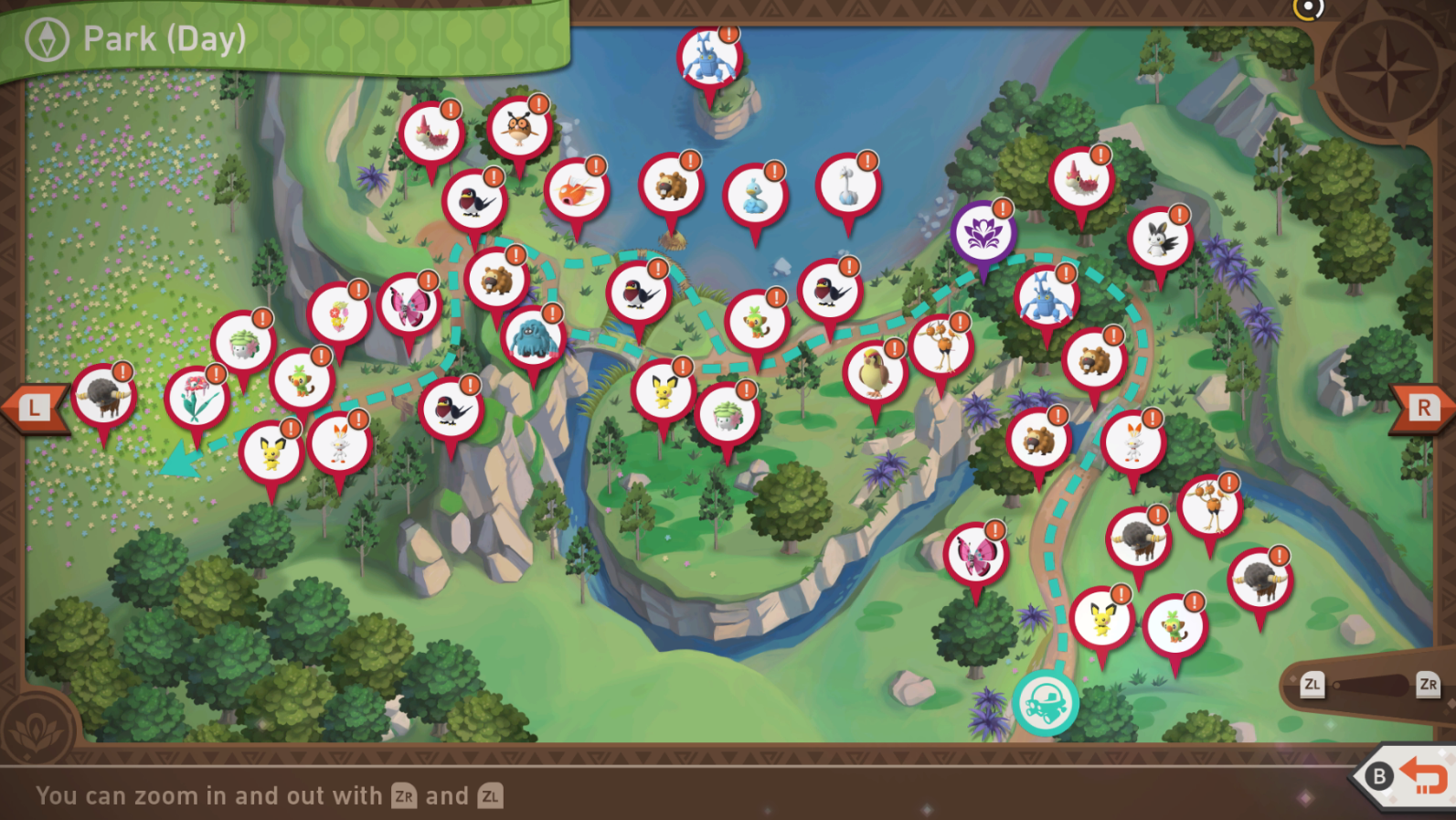 New Pokemon Snap Florio Nature Park (Day) Map