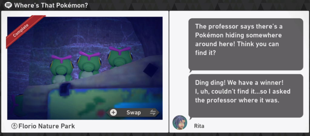 New Pokemon Snap - Florio Nature Park Night Request - Wheres that Pokemon