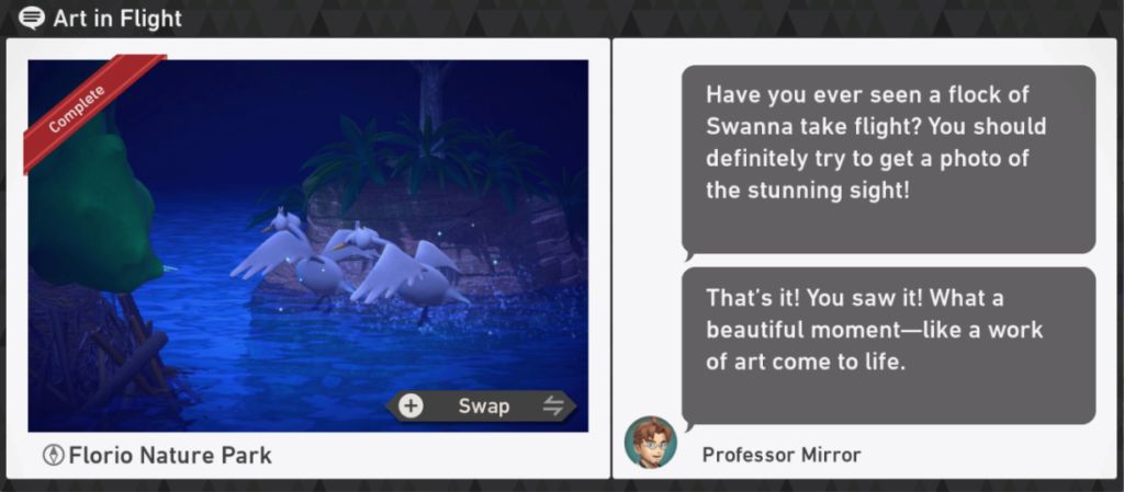 New Pokemon Snap - Florio Nature Park Night Request - Art in Flight