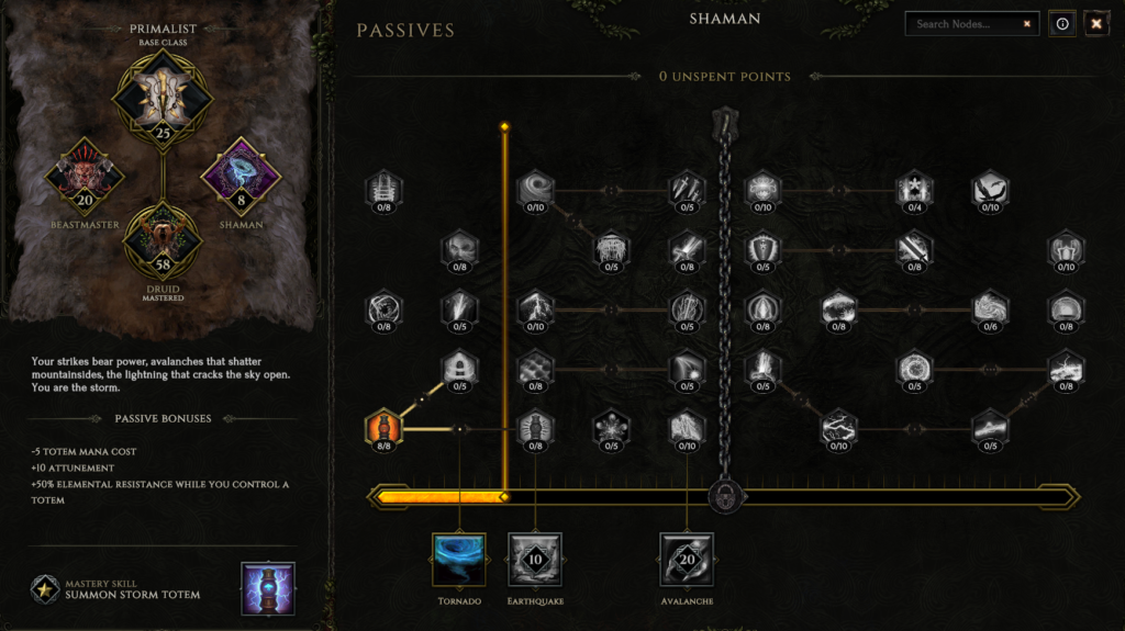 Last Epoch Druid Builds: Machine Gun Spriggan (0.8.2e) Passives - Shaman
