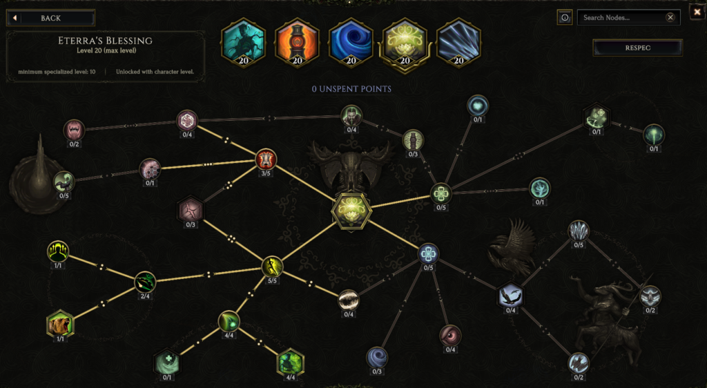 Last Epoch Druid Builds: Machine Gun Spriggan (0.8.2e) Skills - Eterra's Blessing