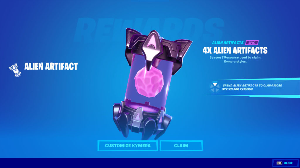 Fortnite Alien Artifacts Claim